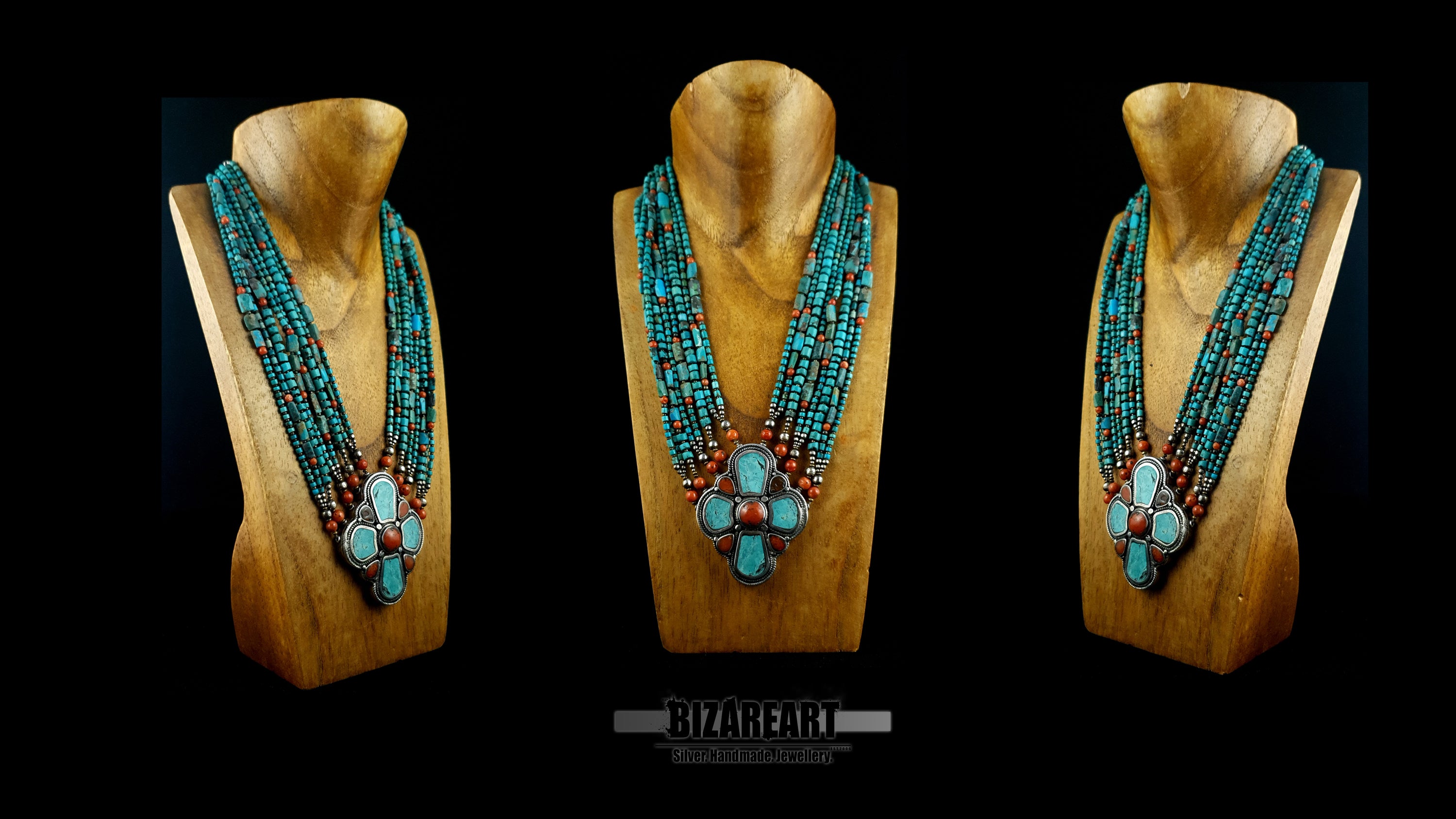 multi-strand-turquoise-cross-necklace-three-quarter-view-angles