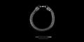 A wide, oxidized 925 sterling silver snake link bracelet arranged in a circular shape against a black background with "BIZAREART" branding at the bottom.