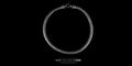 Wide view of a handcrafted Indian silver snake link necklace with a matte finish, displayed in a circular silhouette against a high-contrast black background featuring the Bizareart logo.