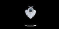 Front view of the Silver Wings Pendant featuring a central Blue Tourmaline stone in a claw setting, showcasing the radial carved silver lines against a black background.