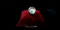 Sterling Silver White Agate Dome Ring, Vintage Gothic Statement