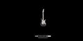 Front view of a detailed 925 sterling silver electric guitar pendant against a solid black background, showcasing the intricate white pickguard and layered metal design.