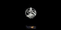 Front-facing studio shot of the Rocket Necklace V2.0, showcasing the intricate seven-layer 925 sterling silver design against a solid black background.