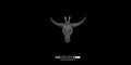 A 3D-rendered bull head pendant in 925 sterling silver, featuring textured matte surfacing and wire-wrapped horns, centered on a black background.