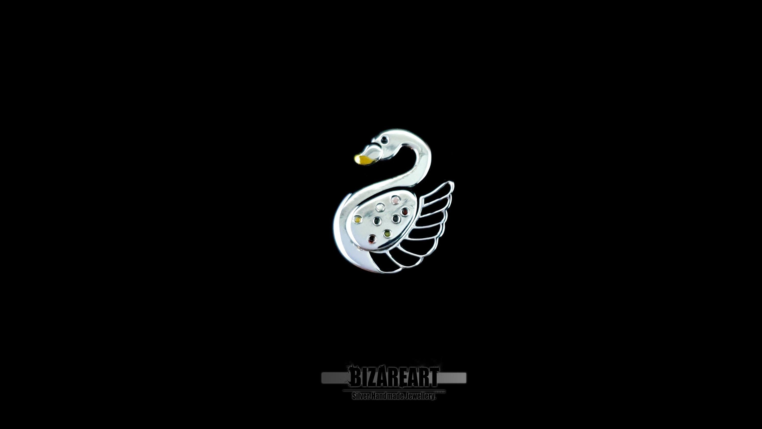A short video showcase demonstrating how the 3D silver swan pendant catches and reflects light during movement.