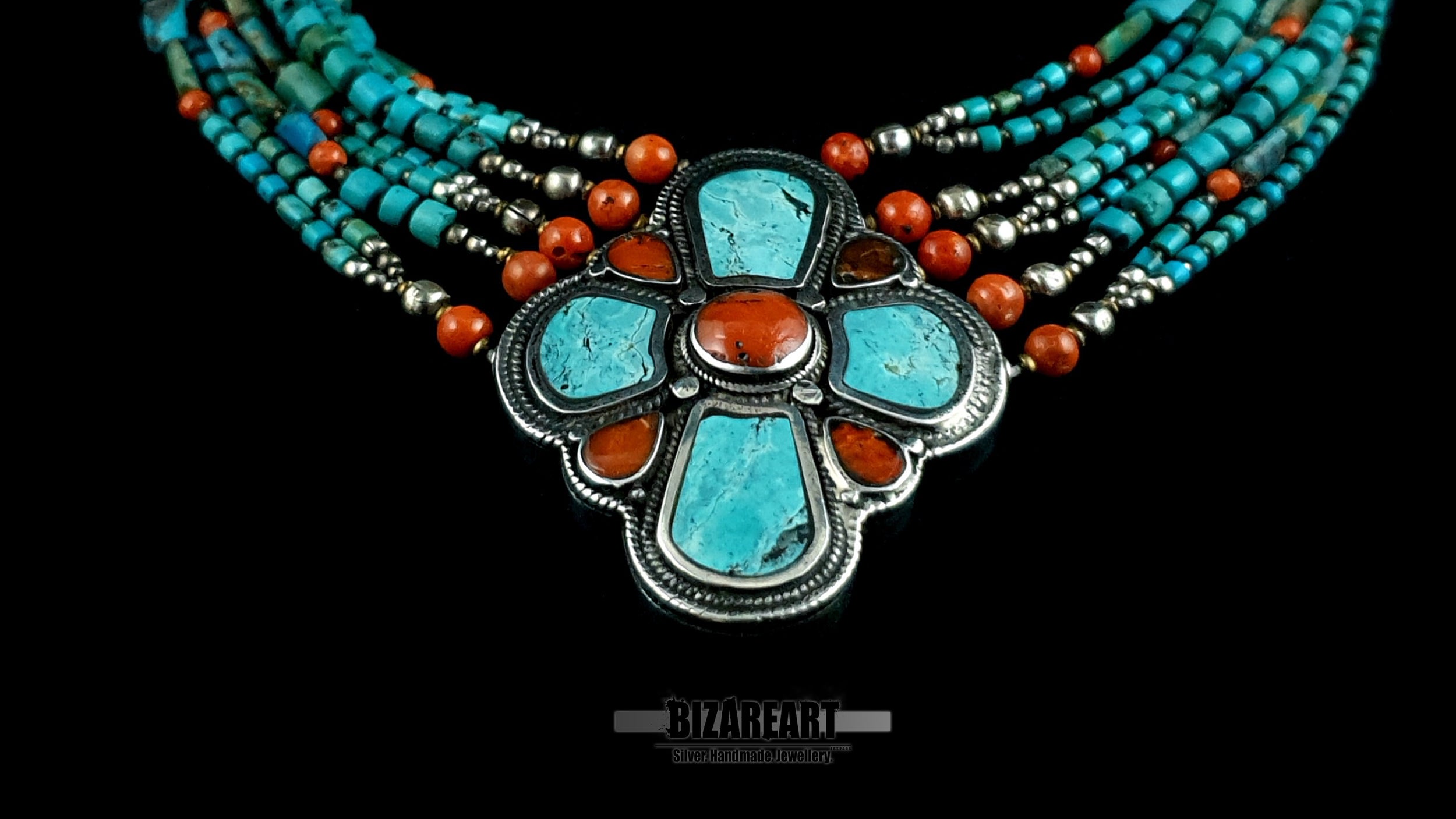 rotating-zoom-video-byzantine-turquoise-coral-cross-necklace-details